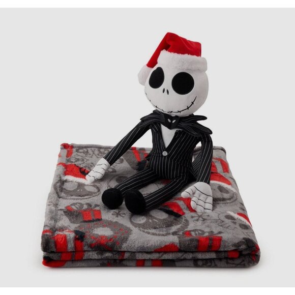Jack Skellington Holiday Pillow Buddy & Throw Blanket Set by The Big One® - Picture 2 of 2